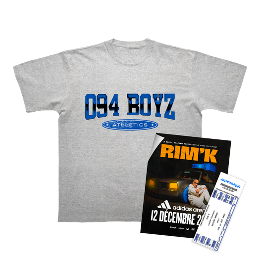 T-SHIRT "094BOYZ ATHLETICS" + PLACE DE CONCERT (OPTION)