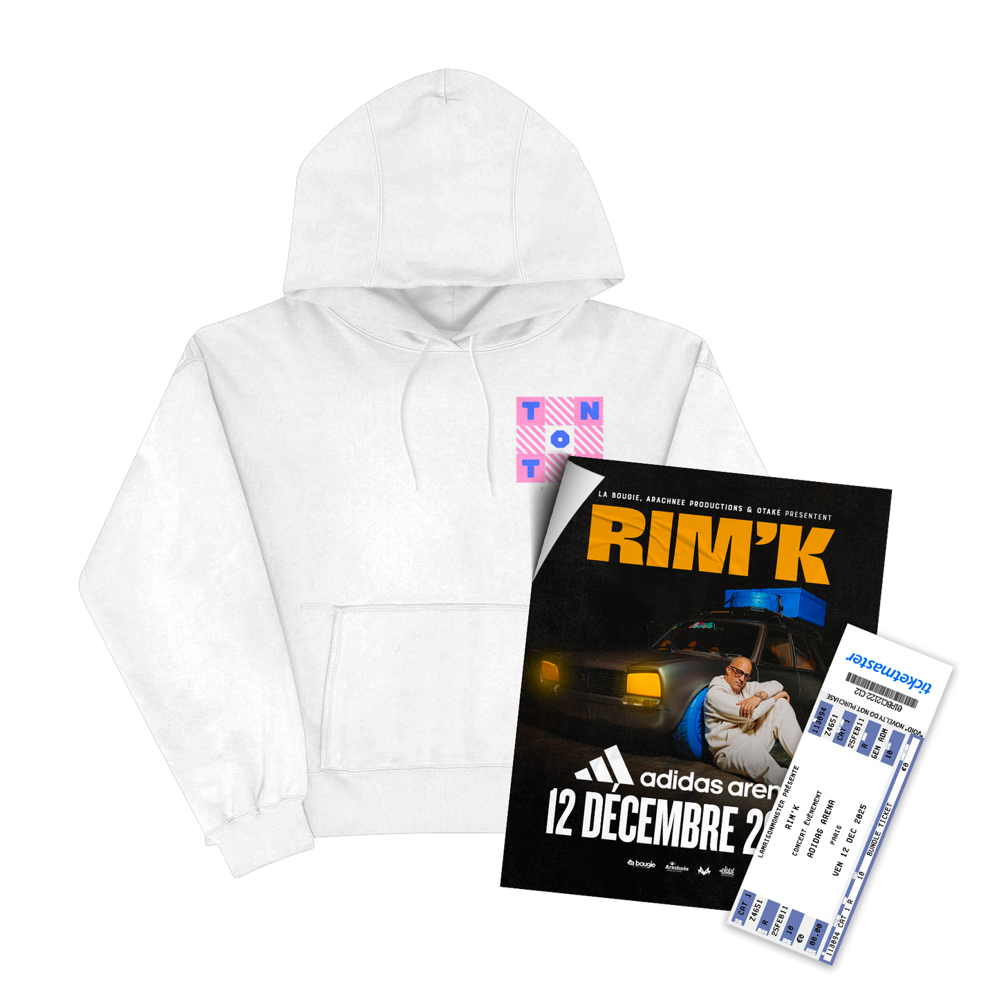 SWEAT-CAPUCHE "TONTON MOBILE" + PLACE DE CONCERT (OPTION)