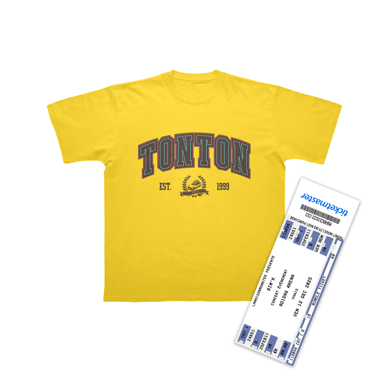 T-SHIRT "UNIVERSITY" - JAUNE