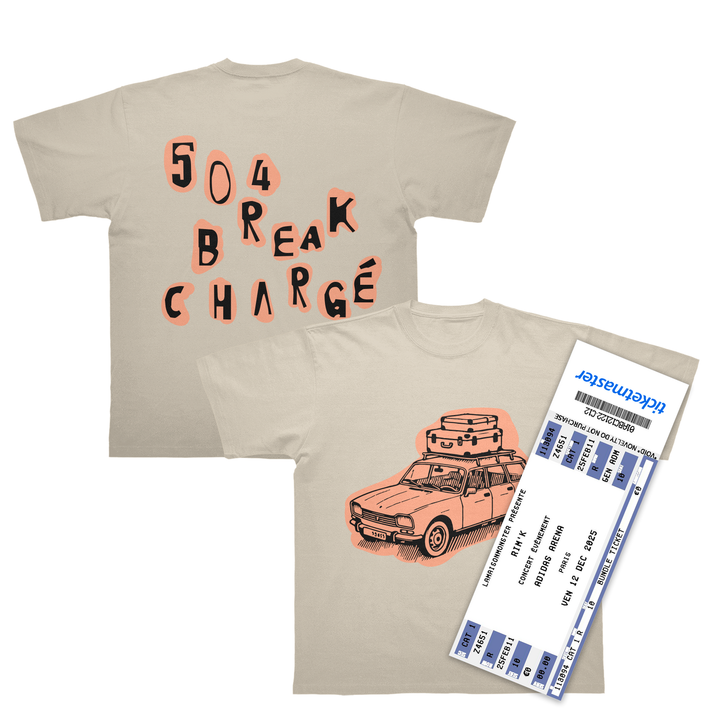 T-SHIRT "504 BREAK CHARGÉ"