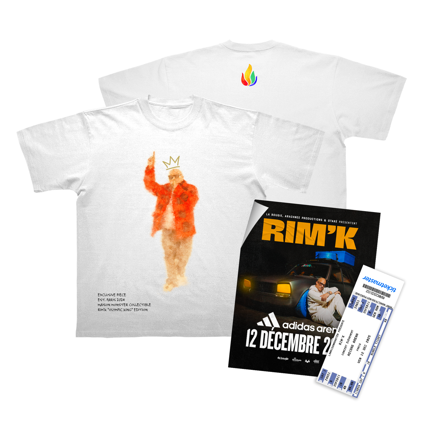 T-SHIRT "OLYMPIC KING" + PLACE DE CONCERT (OPTION)