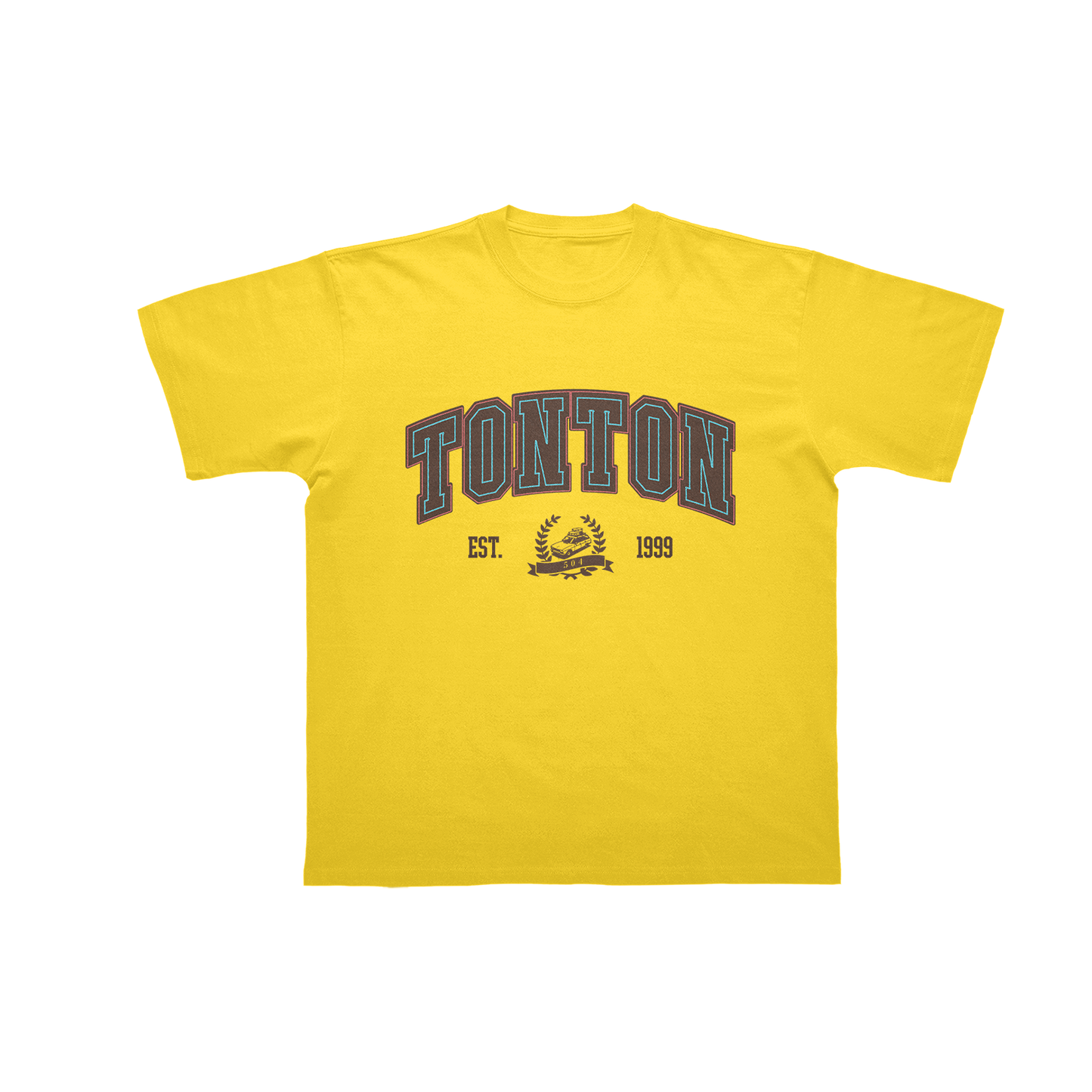 T-SHIRT "UNIVERSITY" JAUNE + PLACE DE CONCERT (OPTION)